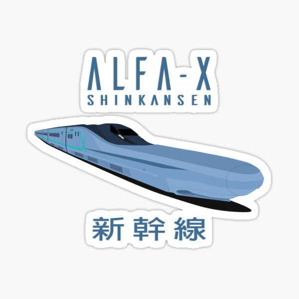 Vista previa del artículo con la obra «Tren bala Shinkansen ALFA-X», diseñado y vendido por JonesyDave.