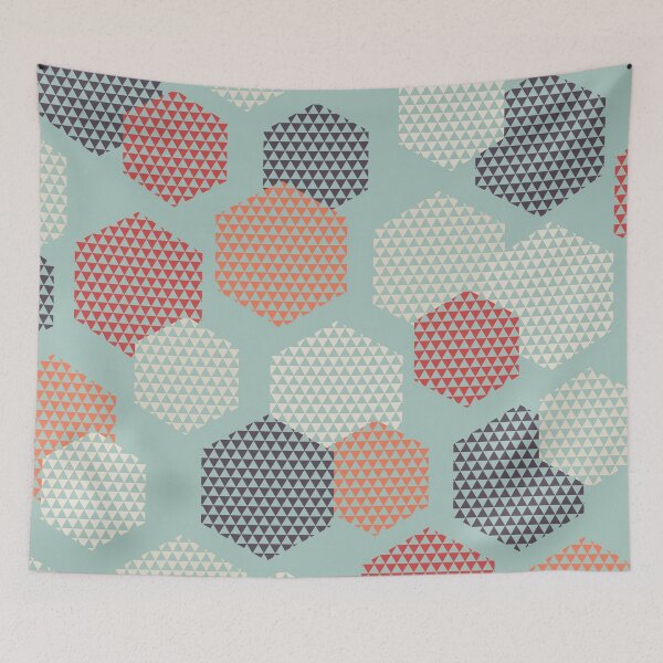 Item preview, Abstrakt, Abstract Geometric Triangle in Hexagon Design - Retro Styles designed and sold by BesanoStyle.