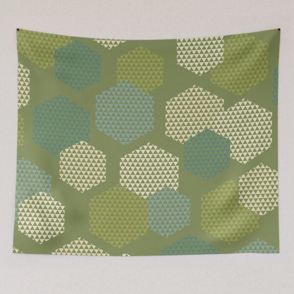 Item preview, Abstrakt, Abstract Geometric Triangle in Hexagon Design - Retro Styles designed and sold by BesanoStyle.