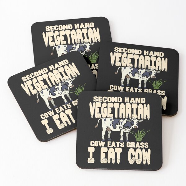 Item preview, Second Hand Vegetarian Cow eats Grass I eat Cow designed and sold by NeXore.