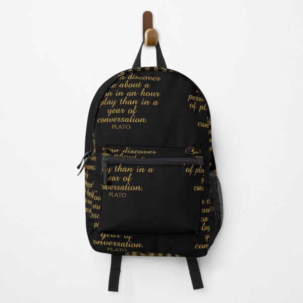 Item preview, Plato Quote - You Can Discover More About A Person In An Hour Of Play Than In A Year Of Conversation - Play - Gold designed and sold by PhiloJourney.