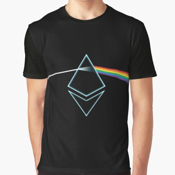 Ethereum eth prism pink floyd rainbow Graphic T-Shirt