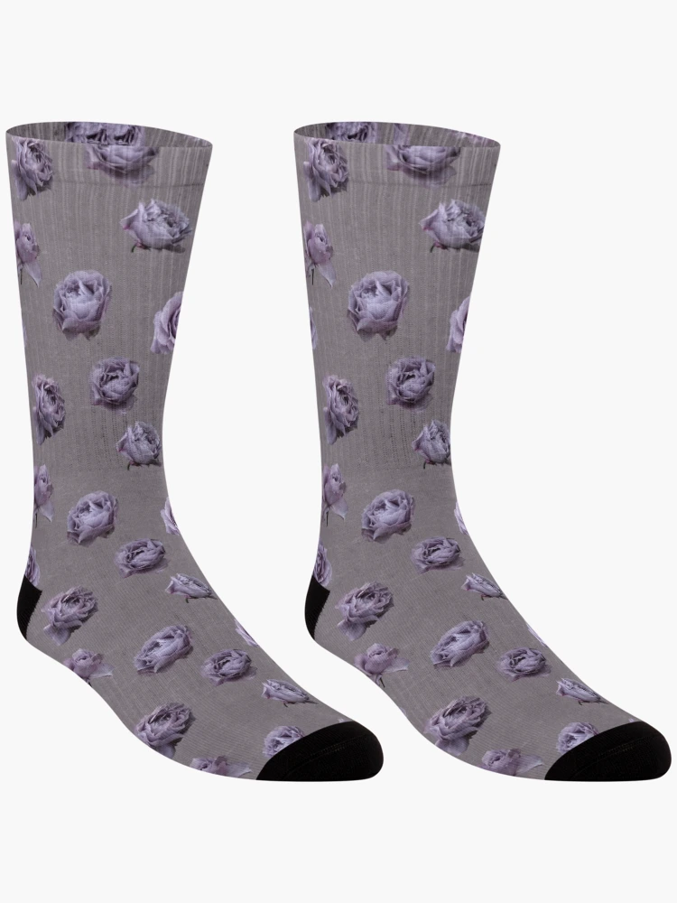 Thumbnail 3 of 5, Socks, Purple Roses designed and sold by RinaMDesigns.