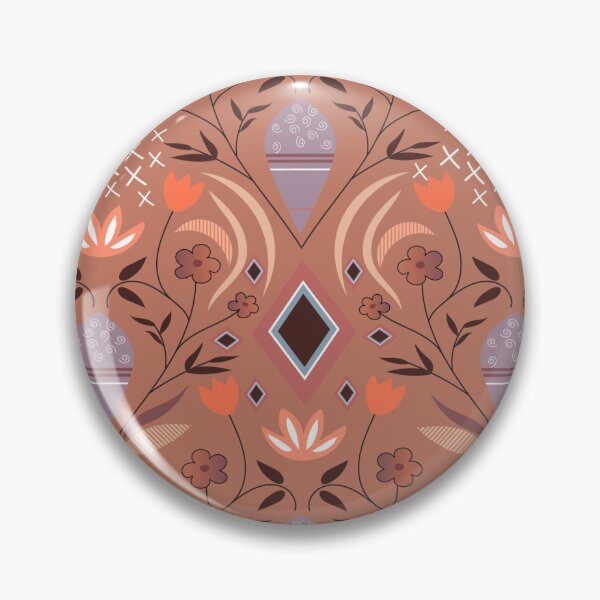 Item preview,  Tan and brown Southwestern flowers in mauve vase designed and sold by SweetCoolVibes.