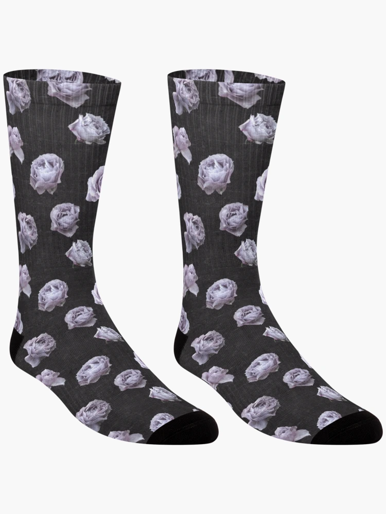 Thumbnail 3 of 5, Socks, Purple Roses designed and sold by RinaMDesigns.