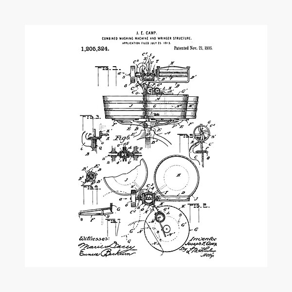 Item preview, Washing Machine patent 1916 designed and sold by anodyle.