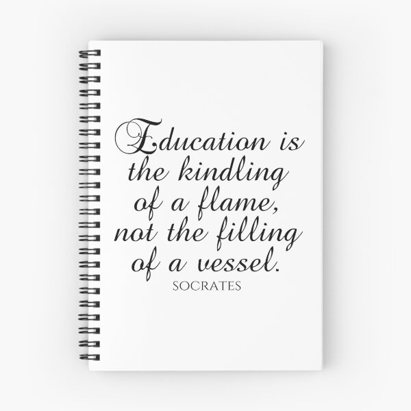 Item preview, Socrates Quote - Education Is The Kindling Of A Flame Not The Filling Of A Vessel - Education - Black designed and sold by PhiloJourney.