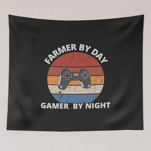 Item preview, Funny Farmer by Day Gamer by Night | Farm Video Game Lover | Farmer Gamer Job Joke designed and sold by Nepaz-Designs.