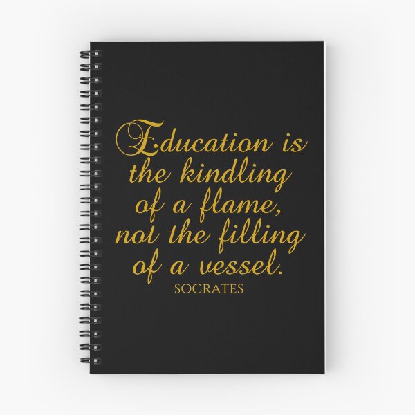 Item preview, Socrates Quote - Education Is The Kindling Of A Flame Not The Filling Of A Vessel - Teaching - Gold designed and sold by PhiloJourney.