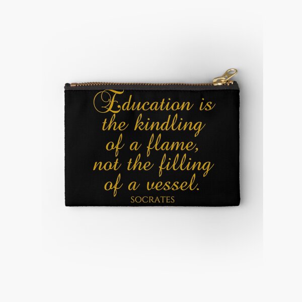 Item preview, Socrates Quote - Education Is The Kindling Of A Flame Not The Filling Of A Vessel - Teaching - Gold designed and sold by PhiloJourney.