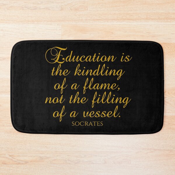 Item preview, Socrates Quote - Education Is The Kindling Of A Flame Not The Filling Of A Vessel - Teaching - Gold designed and sold by PhiloJourney.