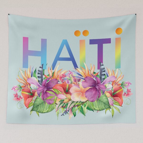 Item preview, Lakay Haiti Cherie Tropical Flowers Design designed and sold by HaitiPouLaVi.