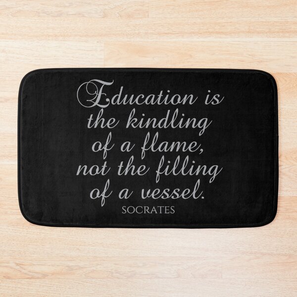 Item preview, Socrates Quote - Education Is The Kindling Of A Flame Not The Filling Of A Vessel - Teaching - Silver designed and sold by PhiloJourney.