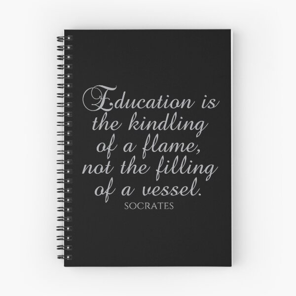 Item preview, Socrates Quote - Education Is The Kindling Of A Flame Not The Filling Of A Vessel - Teaching - Silver designed and sold by PhiloJourney.