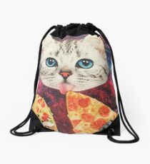 Galaxy Cat Drawstring Bag