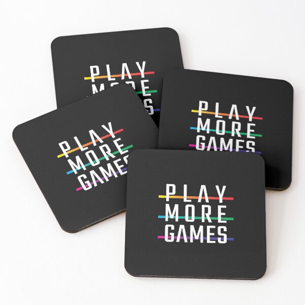 Item preview, Play More Games Rainbow Stripes (on dark) designed and sold by geekyT.