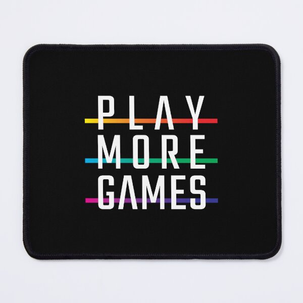 Item preview, Play More Games Rainbow Stripes (on dark) designed and sold by geekyT.