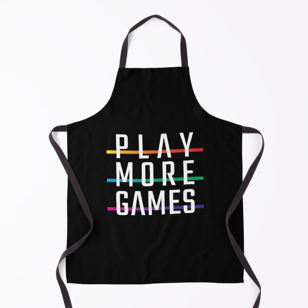 Item preview, Play More Games Rainbow Stripes (on dark) designed and sold by geekyT.