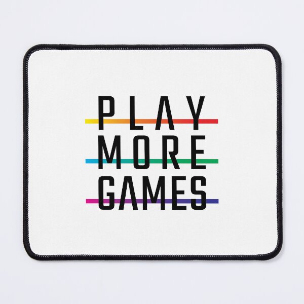 Item preview, Play More Games Rainbow Stripes (on light) designed and sold by geekyT.