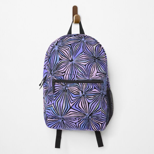 Item preview, Psychedelic star flowers on black background  designed and sold by Sissle.