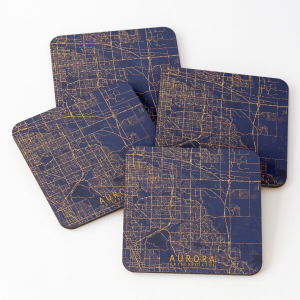 Item preview, Aurora, Colorado, USA Map  - City At Night designed and sold by deMAP.