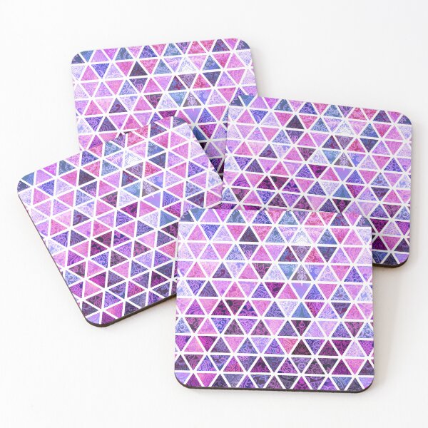 Item preview, Berry Purples - Triangle Patchwork Pattern designed and sold by micklyn.
