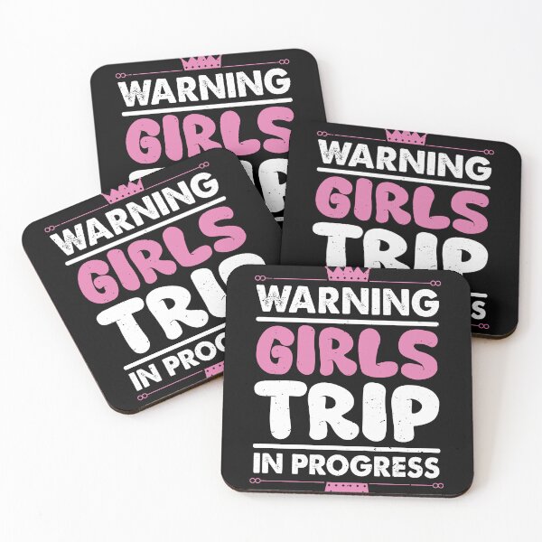 Item preview, Warning Girls Trip In Progress Funny Girl Vacation Trip designed and sold by MakeGoodChoices.