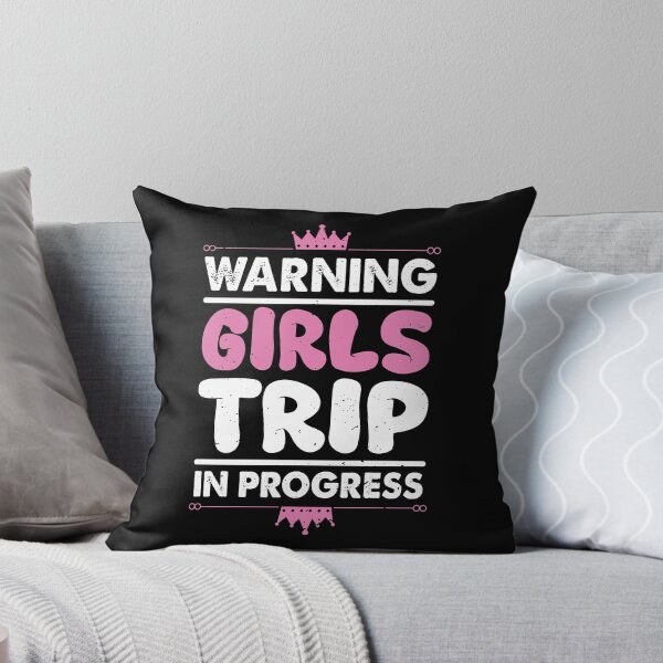 Item preview, Warning Girls Trip In Progress Funny Girl Vacation Trip designed and sold by MakeGoodChoices.