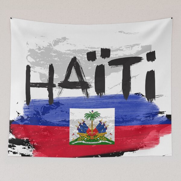 Item preview, Lakay Haiti Cherie Flag Painted Effect designed and sold by HaitiPouLaVi.