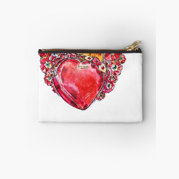 Item preview, Watercolor puppy and red flower heart designed and sold by Shevi.