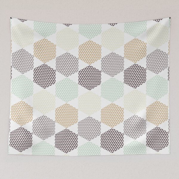 Item preview, Abstrakt, Abstract Geometric Triangle in Hexagon Seamless Pattern - Retro Styles designed and sold by BesanoStyle.