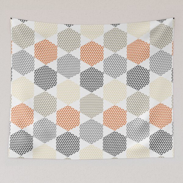 Item preview, Abstrakt, Abstract Geometric Triangle in Hexagon Seamless Pattern - Retro Styles designed and sold by BesanoStyle.