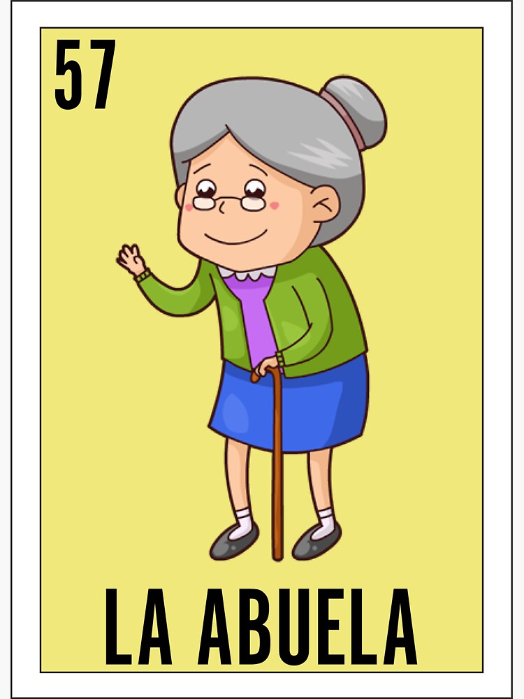 Mexican Loteria Regalo De Abuela Mexican Loteria Art Regalo Para Abuela Sticker For Sale 