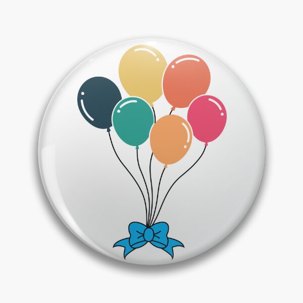 Item preview, Vintage Color Balloons with Bow designed and sold by RaybenMedia.