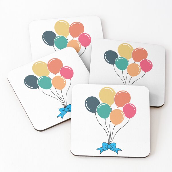 Item preview, Vintage Color Balloons with Bow designed and sold by RaybenMedia.