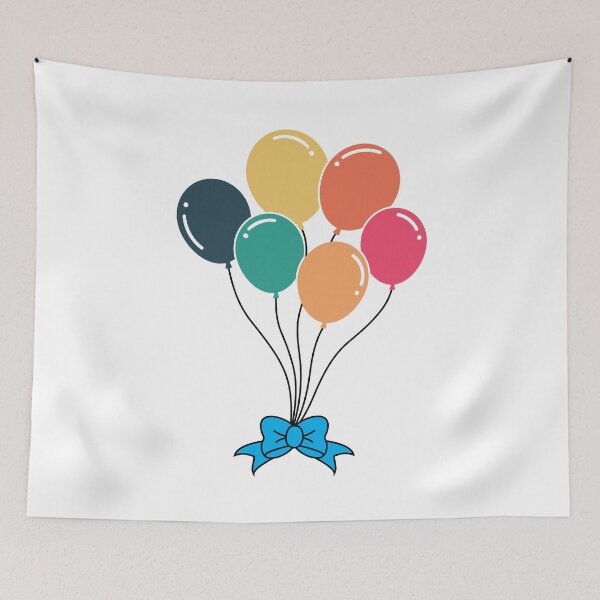 Item preview, Vintage Color Balloons with Bow designed and sold by RaybenMedia.