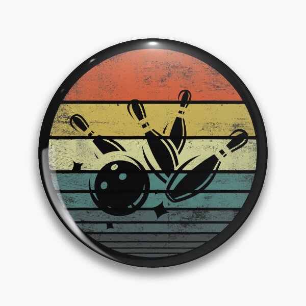 Item preview, Retro Sunset Bowling Ball Silhouette Bowling Bowler designed and sold by Rebecca-Cruz.