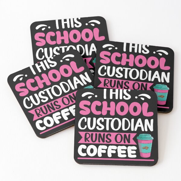 Item preview, This School Custodian Runs On Coffee Lover Funny Janitor designed and sold by MakeGoodChoices.