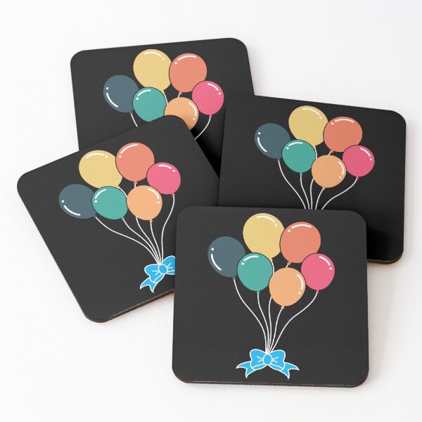 Item preview, Vintage Color Balloons with Bow designed and sold by RaybenMedia.