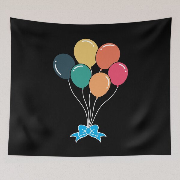Item preview, Vintage Color Balloons with Bow designed and sold by RaybenMedia.