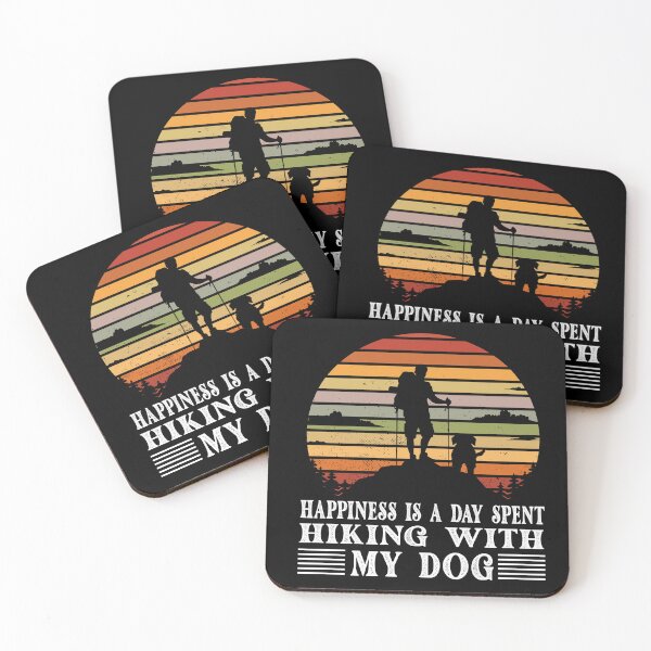 Item preview, HAPPINESS IS A DAY SPENT HIKING WITH MY DOG - HAPPINESS VINTAGE RETRO designed and sold by DitaNadiaStore.