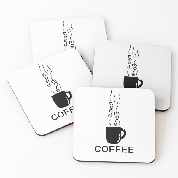 Item preview, Need More Coffee. Lettering. Calligraphy. Black text. English. designed and sold by AnaStickerD.