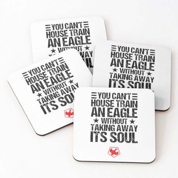 Item preview, BLACK "You can't train an eagle without taking away its soul" (PEACEMAKER SERIES quote) designed and sold by frikybomb.