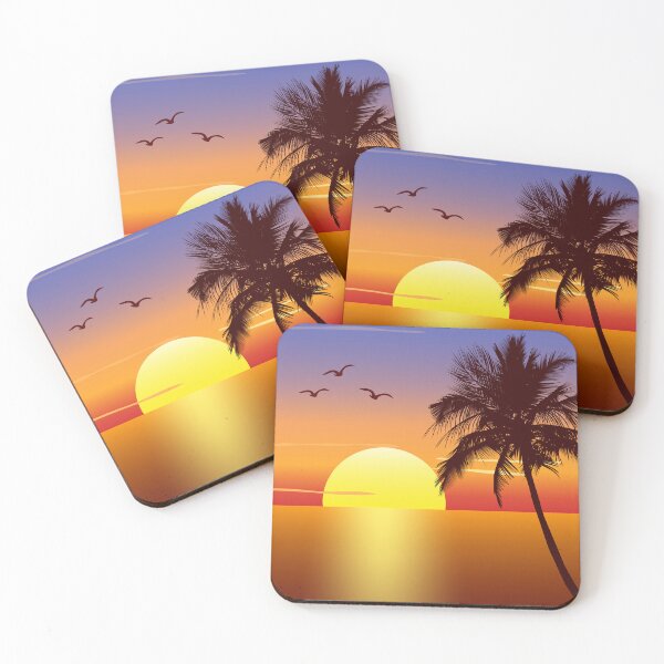 Item preview, Sunset at tropical beach designed and sold by pixxart.