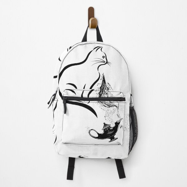 Item preview, Cute Cat Coming Out of a Magical Lamp Black and White designed and sold by Smart-Arts.
