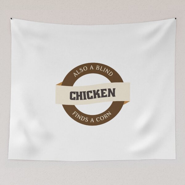 Item preview, Denglish saying blind hen finds a seed designed and sold by JanooFactory.