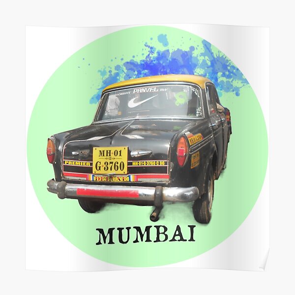 "Premier Padmini/Vintage car/Taxi/Mumbai/India" Poster for Sale by