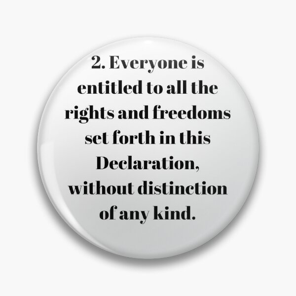 Item preview, Universal Declaration of Human Rights Article 2 designed and sold by Freihalt.