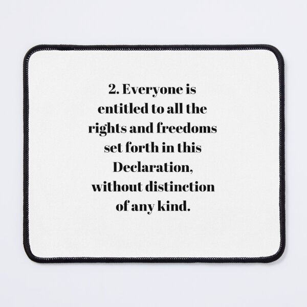 Item preview, Universal Declaration of Human Rights Article 2 designed and sold by Freihalt.