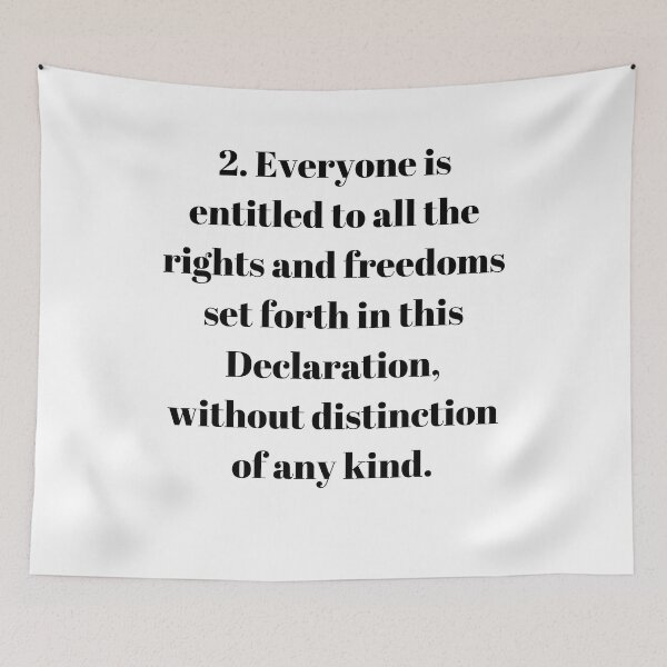 Item preview, Universal Declaration of Human Rights Article 2 designed and sold by Freihalt.